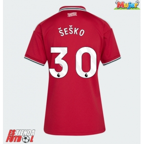 Manchester United Benjamin Sesko #30 Primera Equipación Mujer 2026-27 Manga Corta
